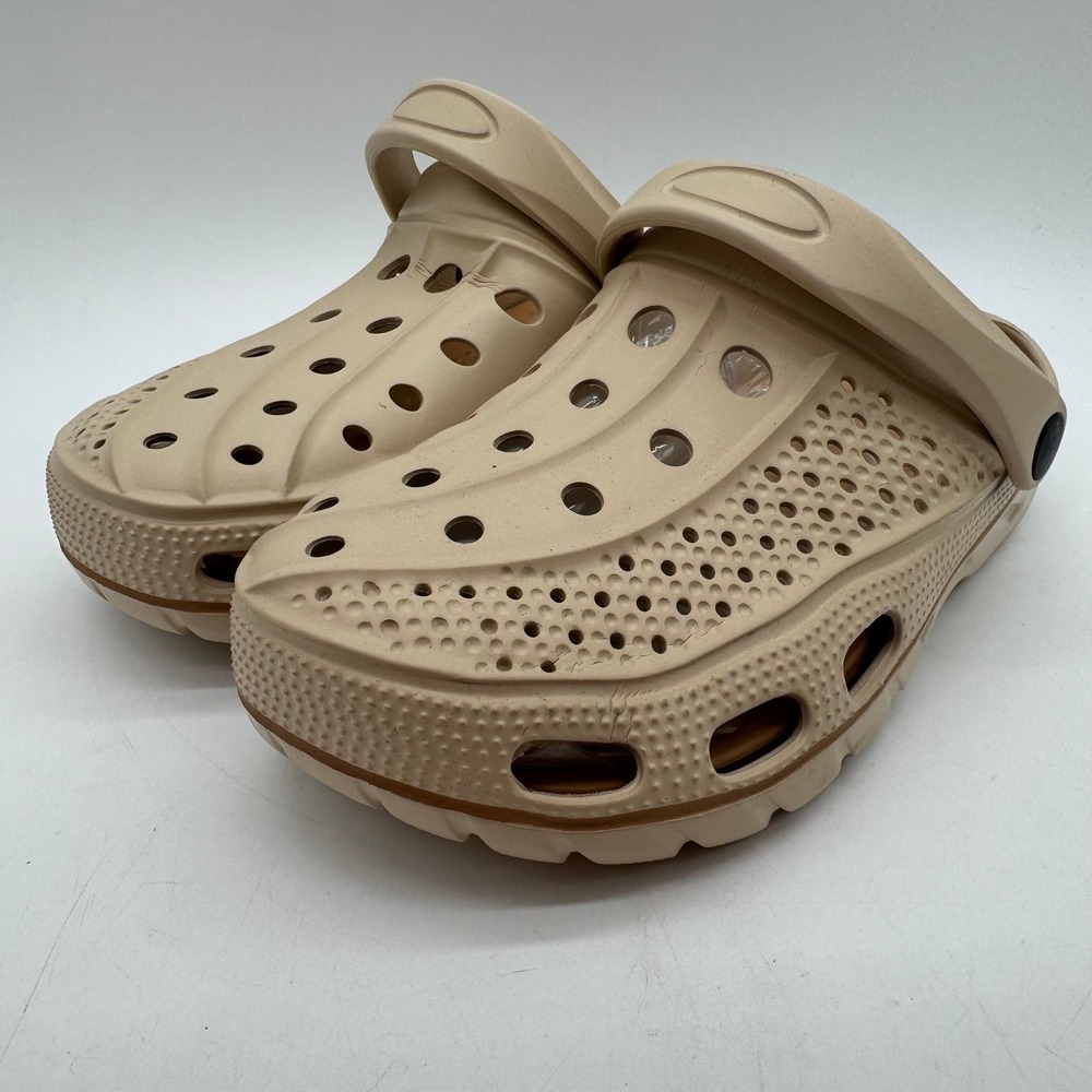 Inminpin Arch Support Clogs Tan Beige Slip On Water Shoes Womens 9